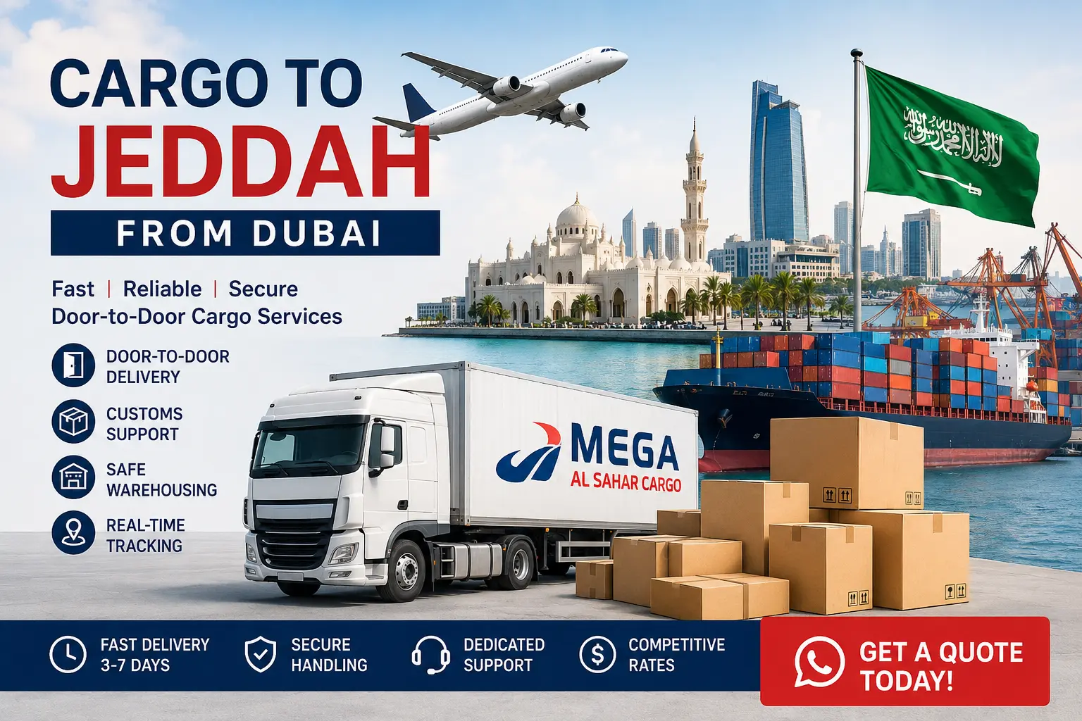 cargo to jeddah