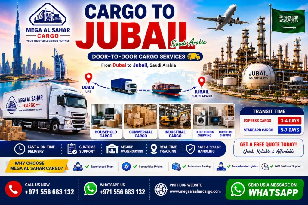 cargo to jubail from dubai