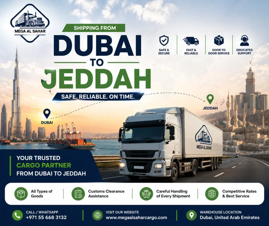 shipping from Dubai to Jeddah