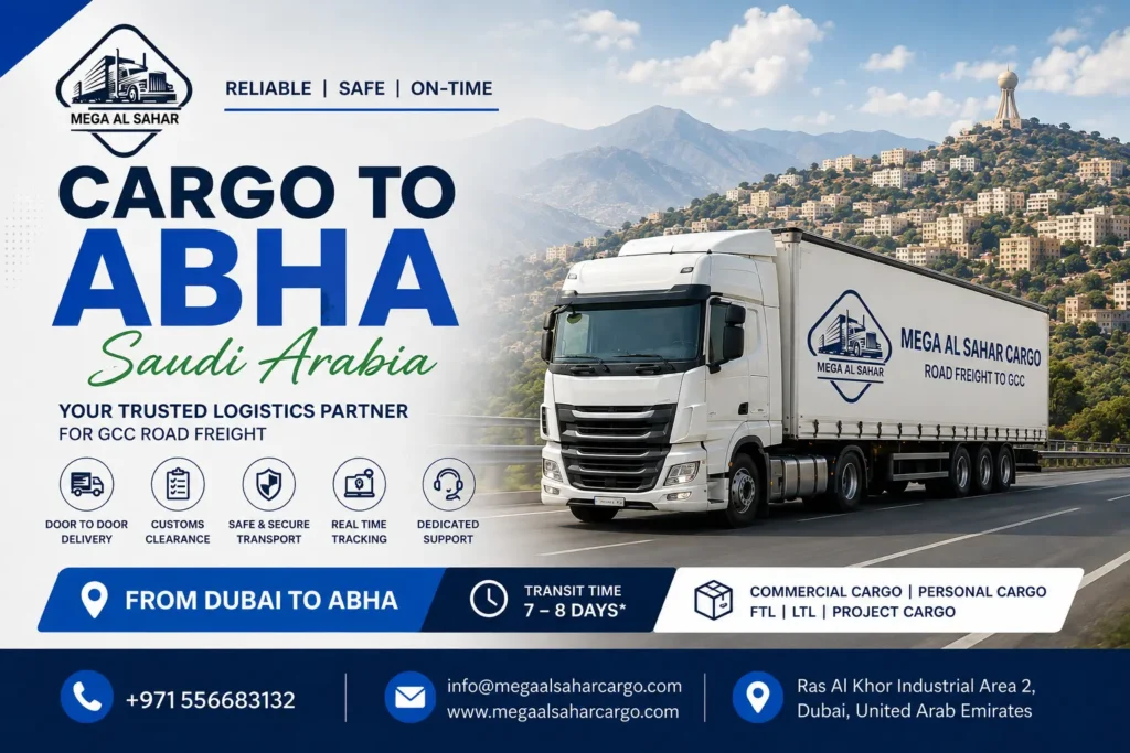 Cargo to Abha Saudi Arabia