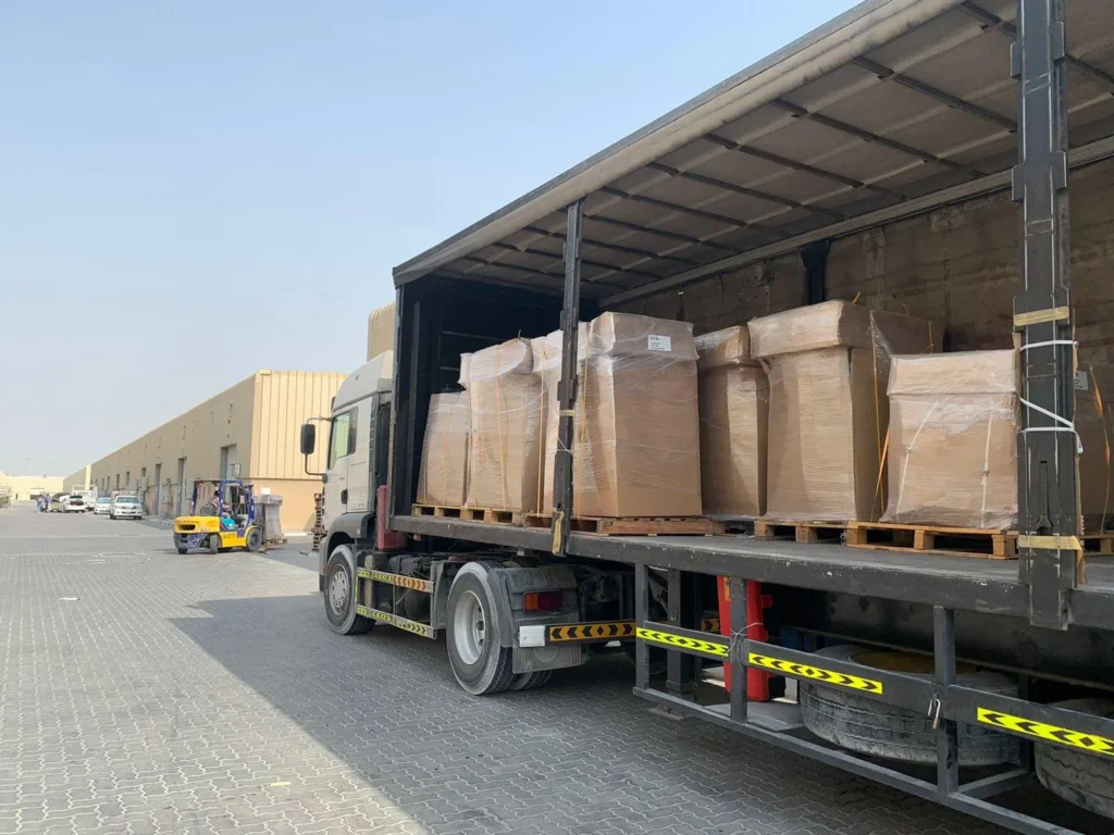 Road freight service from Dubai to Sakaka Saudi Arabia